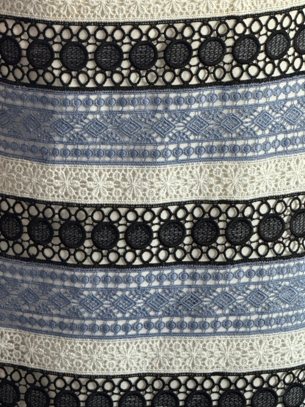 Talbots Pencil Lace Skirt Blue/White Size 10 - Picture 8 of 12